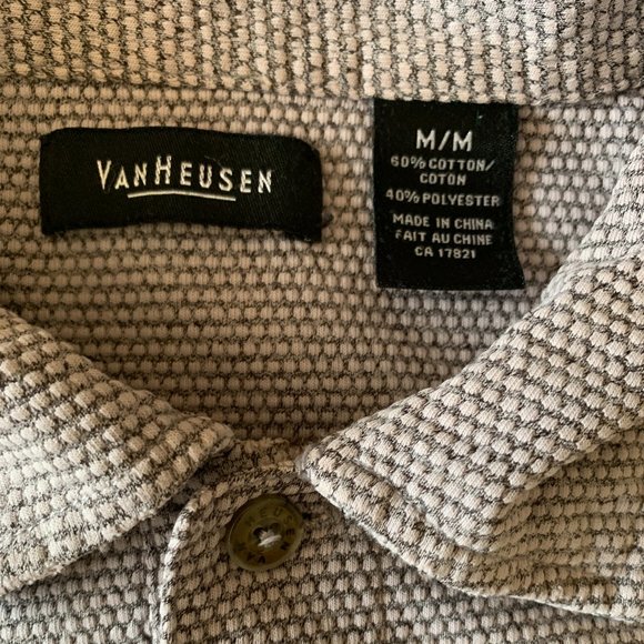 Men's Van Heusen Polo Shirt - Short Sleeve Collared T-Shirt - Size Medium M - Picture 3 of 8